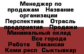 Менеджер по продажам › Название организации ­ Перспектива › Отрасль предприятия ­ Продажи › Минимальный оклад ­ 30 000 - Все города Работа » Вакансии   . Коми респ.,Сыктывкар г.